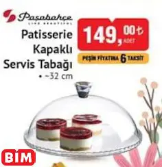 PAŞABAHÇE PATİSSERİE KAPAKLI  SERVİS TABAĞI